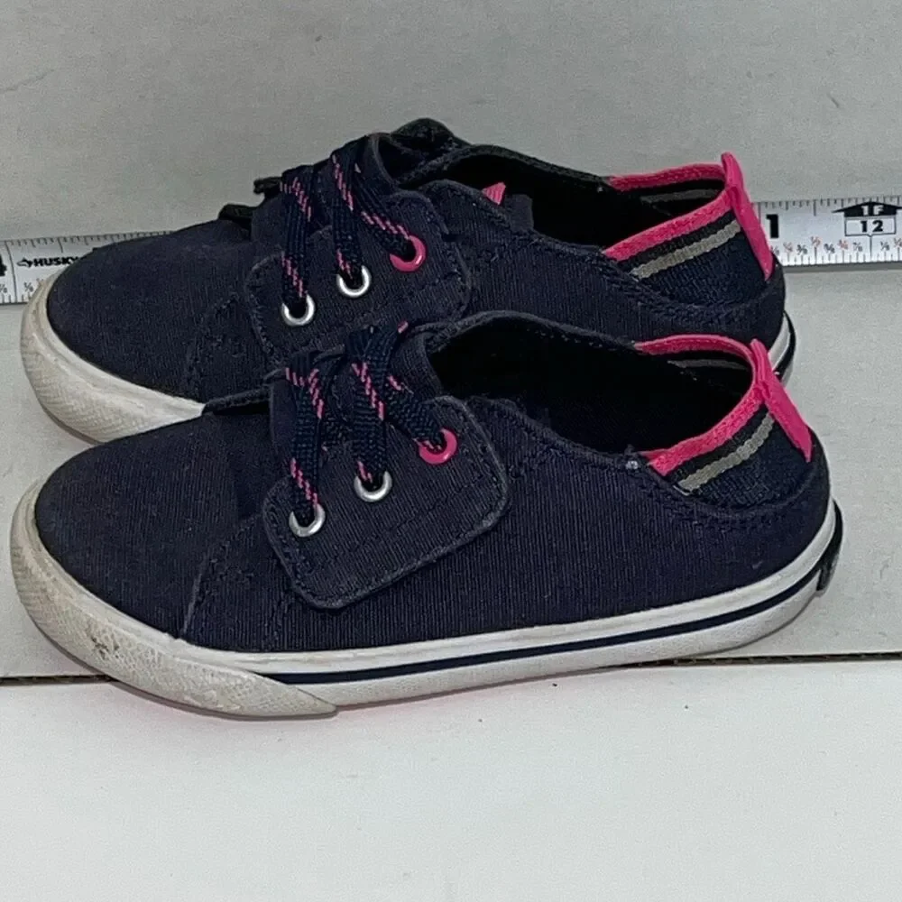 Sperry Kids' Navy‎ Blue Hy-Port Jr Top Sider Lace Canvas Sneaker Shoes Size 8M